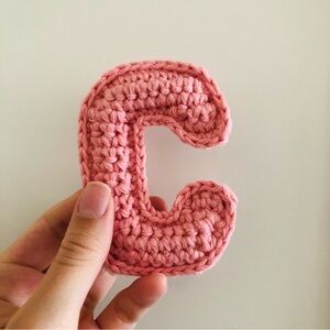 Crochet Letter Custom Letter Monogram Crochet C Baby Shower Gift Nursery